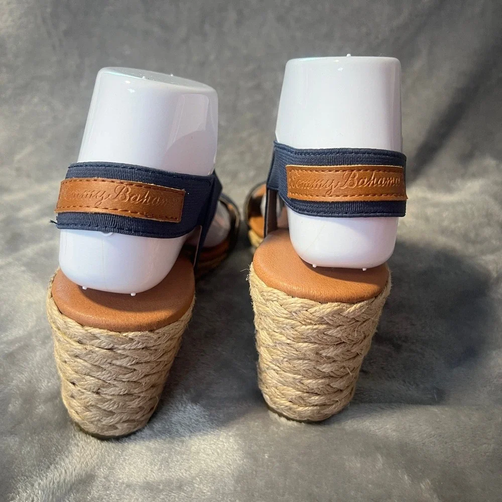 Tommy Bahama Navy Wedge Sandals